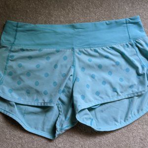Lululemon Speed Shorts - Stripe Dot Angel Blue